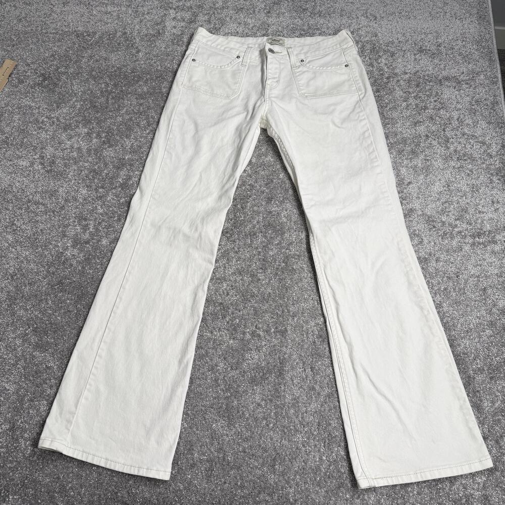 Levis 545 Low Boot Cut Jeans Womens 8 White Mid Rise Stretch Denim 32x31